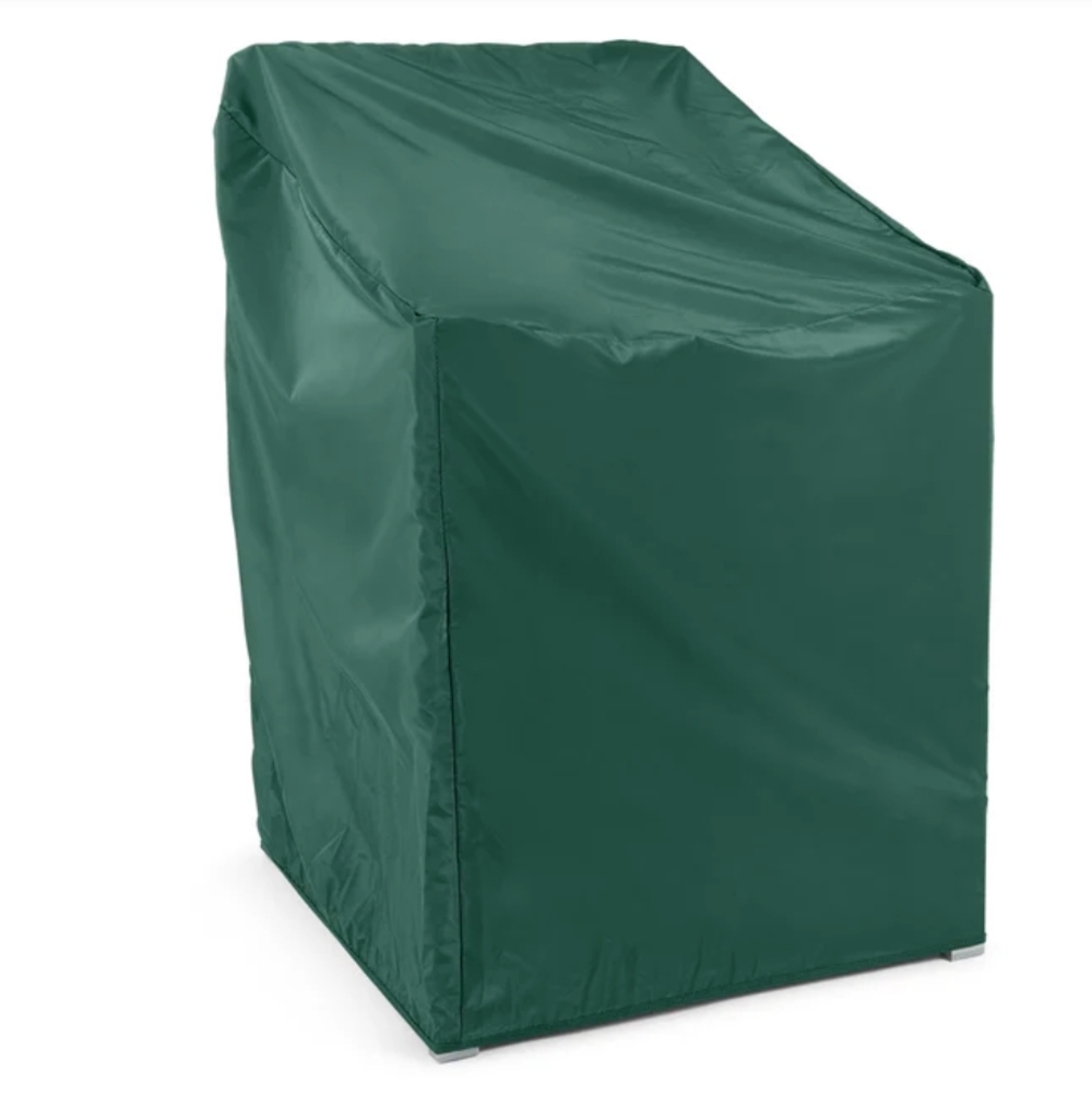 Green High Back Patio Chair Cover Heavy Duty Weatherproof Vinyl Elastic NIP